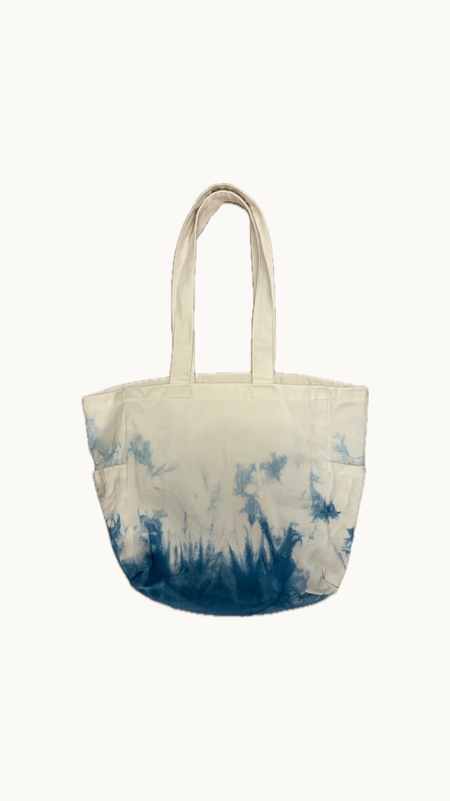 Cloud fade indigo gradient tote